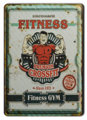 FITNESS METALOWY SZYLD PLAKAT VINTAGE RETRO #00692