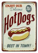 HOT DOGS METALOWY SZYLD PLAKAT RETRO #04880