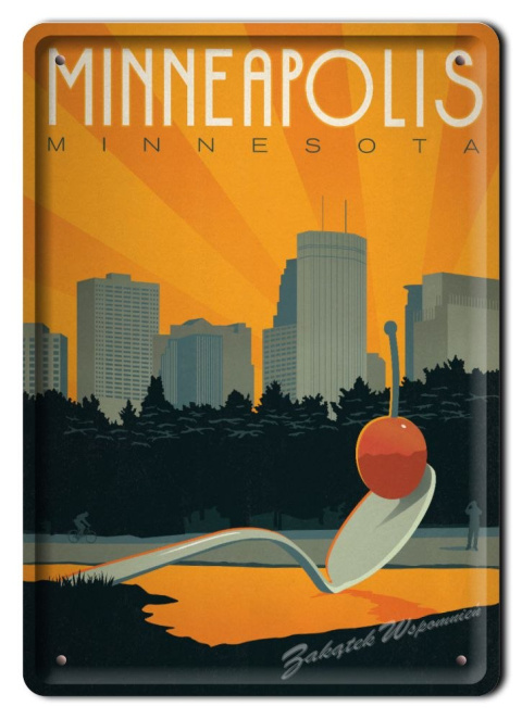 MINNEAPOLIS METALOWY SZYLD PLAKAT VINTAGE #04915