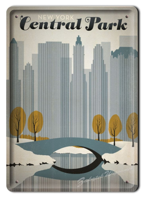 NEW YORK METALOWY SZYLD PLAKAT VINTAGE #04918