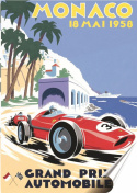 Monaco Plakat Samoprzylepny Plakietka(motyw metalowego szyldu)#02568