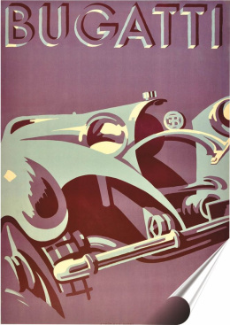 Bugatti Plakat Samoprzylepny Plakietka(motyw metalowego szyldu)#02585
