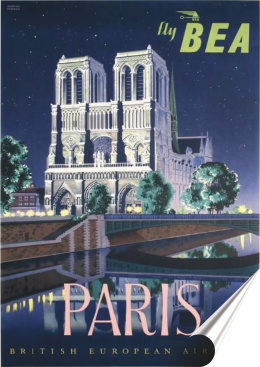 Paryż Plakat Samoprzylepny Retro Plakietka(motyw metalowego szyldu)#02592