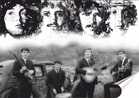 The Beatles Plakat Samoprzylepny Plakietka(motyw metalowego szyldu)#02667