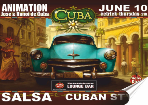 Kuba Plakat Samoprzylepny Retro Plakietka(motyw metalowego szyldu)#02721