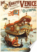 Okręt Plakat Samoprzylepny Retro Plakietka(motyw metalowego szyldu)#02722