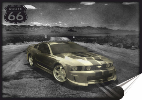 Ford Mustang Plakat Samoprzylepny Plakietka(motyw metalowego szyldu)#02756