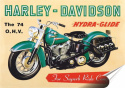 Harley Plakat Samoprzylepny Plakietka(motyw metalowego szyldu)#02781
