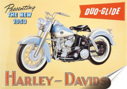 Harley Plakat Samoprzylepny Plakietka(motyw metalowego szyldu)#02782
