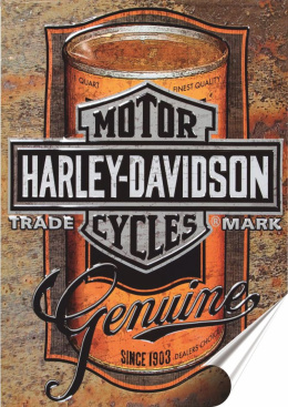 Harley Plakat Samoprzylepny Plakietka(motyw metalowego szyldu)#02783