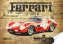 Ferrari Plakat Samoprzylepny Retro Plakietka(motyw metalowego szyldu)#02829
