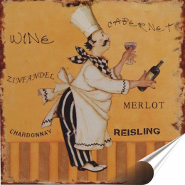 Wino Plakat Samoprzylepny Retro Plakietka(motyw metalowego szyldu)#03056