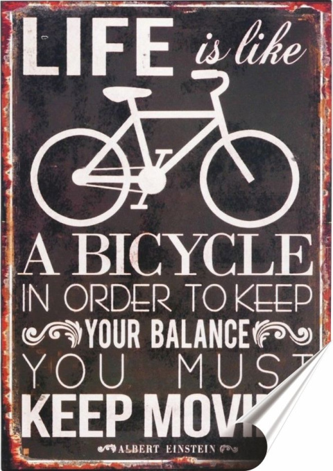 Rower Plakat Samoprzylepny Plakietka(motyw metalowego szyldu)#03071