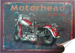 Harley Plakat Samoprzylepny Plakietka(motyw metalowego szyldu)#03113