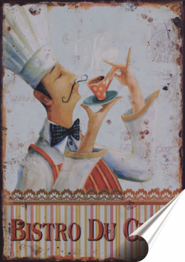 Kawa Plakat Samoprzylepny Retro Plakietka(motyw metalowego szyldu)#03135