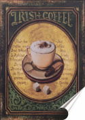 Kawa Plakat Samoprzylepny Plakietka(motyw metalowego szyldu)#03202