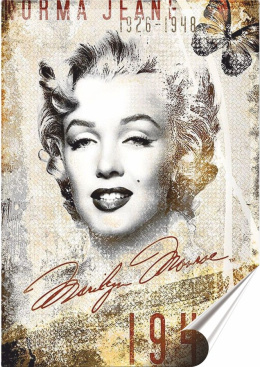 Marilyn Plakat Samoprzylepny Plakietka(motyw metalowego szyldu)#03211