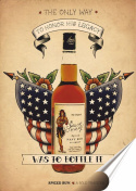 Rum Plakat Samoprzylepny Retro Plakietka(motyw metalowego szyldu)#03363