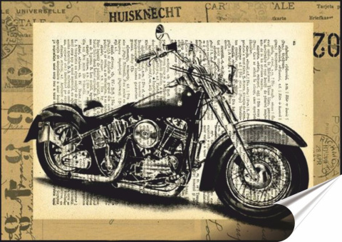Harley Plakat Samoprzylepny Plakietka(motyw metalowego szyldu)#03457
