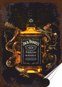 Whiskey Plakat Samoprzylepny Plakietka(motyw metalowego szyldu)#03872