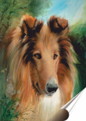 Pies Plakat Samoprzylepny Plakietka(motyw metalowego szyldu)#03876
