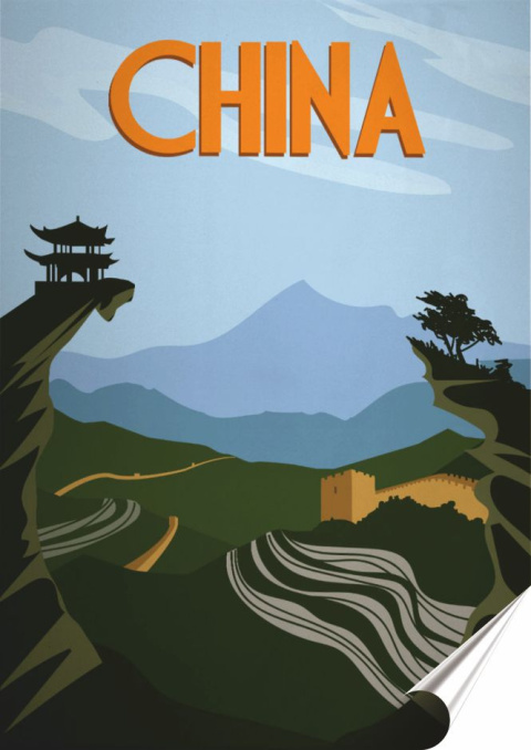 Chiny Plakat Samoprzylepny Plakietka(motyw metalowego szyldu)#04368