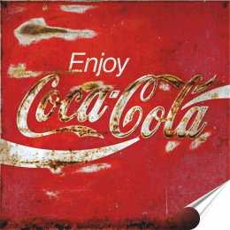 Coca Cola Plakat Samoprzylepny Plakietka(motyw metalowego szyldu)#04885