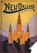 New Orleans Plakat Samoprzylepny Plakietka(motyw metalowego szyldu)#04917