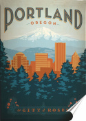 Portland Plakat Samoprzylepny Plakietka(motyw metalowego szyldu)#04921