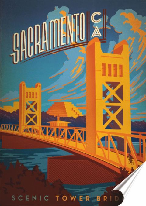 Sacramento Plakat Samoprzylepny Plakietka(motyw metalowego szyldu)#04922