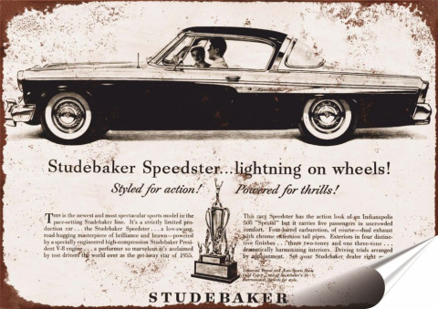 Studebaker Plakat Samoprzylepny Plakietka(motyw metalowego szyldu)#05356