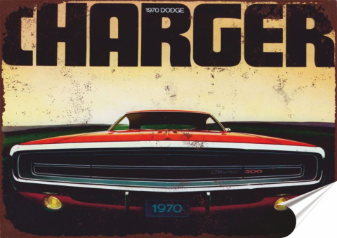 Dodge Plakat Samoprzylepny Plakietka(motyw metalowego szyldu)#05364