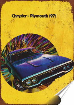 Chrysler Plakat Samoprzylepny Plakietka(motyw metalowego szyldu)#05368