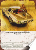 Corvette Plakat Samoprzylepny Plakietka(motyw metalowego szyldu)#05389