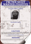 Bin Laden Plakat Samoprzylepny Plakietka(motyw metalowego szyldu)#05473