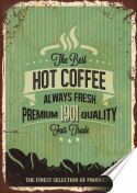 Kawa Plakat Samoprzylepny Retro Plakietka(motyw metalowego szyldu)#05588