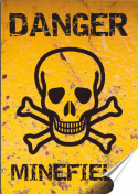 Danger Plakat Samoprzylepny Plakietka(motyw metalowego szyldu)#05713