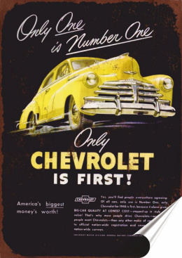 Chevrolet Plakat Samoprzylepny Plakietka(motyw metalowego szyldu)#05763