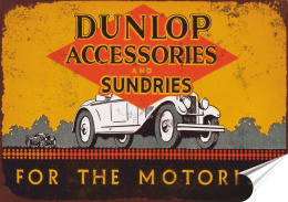 Dunlop Plakat Samoprzylepny Plakietka(motyw metalowego szyldu)#05770
