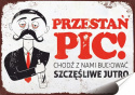 PRL Plakat Samoprzylepny Retro Plakietka(motyw metalowego szyldu)#05834