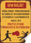 PRL Plakat Samoprzylepny Retro Plakietka(motyw metalowego szyldu)#05843