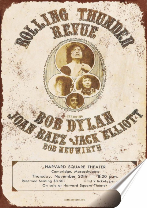 Bob Dylan Plakat Samoprzylepny Plakietka(motyw metalowego szyldu)#06044