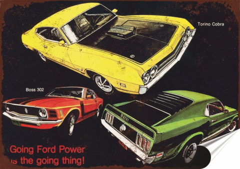 Ford Plakat Samoprzylepny Retro Plakietka(motyw metalowego szyldu)#06054