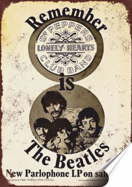 The Beatles Plakat Samoprzylepny Plakietka(motyw metalowego szyldu)#06088