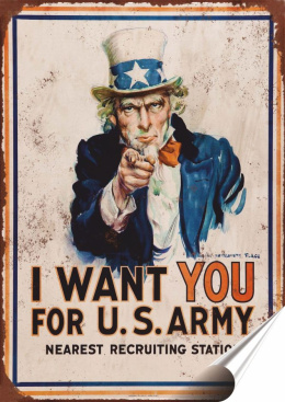 US Army Plakat Samoprzylepny Plakietka(motyw metalowego szyldu)#06091