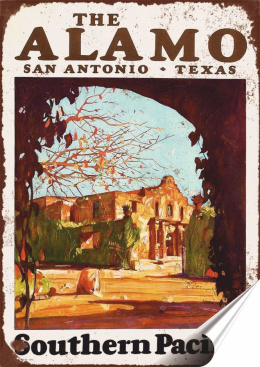 Alamo Plakat Samoprzylepny Retro Plakietka(motyw metalowego szyldu)#06120