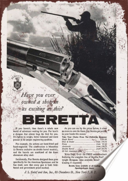 Beretta Plakat Samoprzylepny Plakietka(motyw metalowego szyldu)#06349