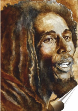 Bob Marley Plakat Samoprzylepny Plakietka(motyw metalowego szyldu)#06780