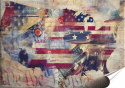 USA Plakat Samoprzylepny Retro Plakietka(motyw metalowego szyldu)#06954