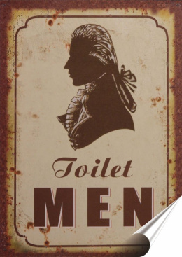 Toaleta Plakat Samoprzylepny Plakietka(motyw metalowego szyldu)#07006